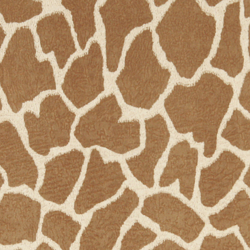 Beige Giraffe Print Microfiber Stain Resistant Upholstery Fabric By The Yard