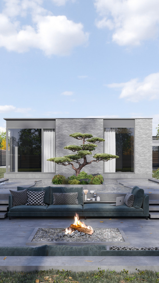 Одноэтажный дом в стиле минимализм 650 м.кв.