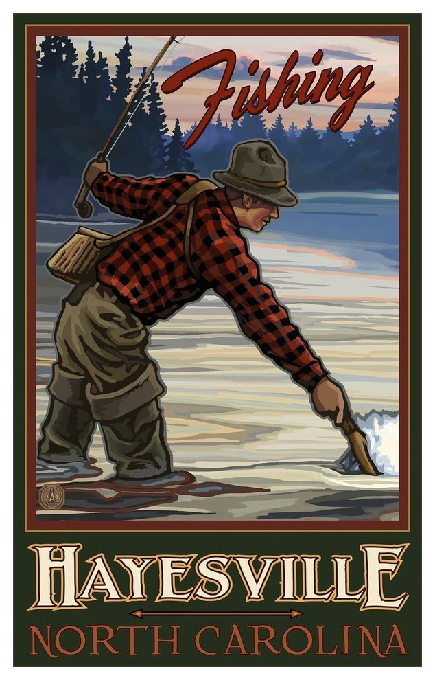 by Artist Paul A. Lanquist Hayesville North Carolina Art Print, 24"x36