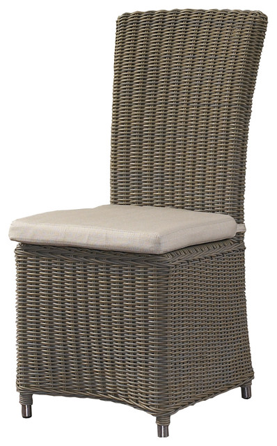 Outdoor Nico Chair With White Cushion Tropical Outdoor Nico Chair With White Cushion