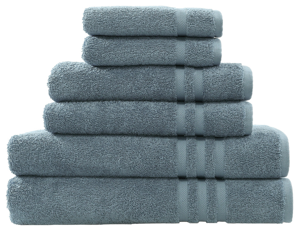Denzi Towel Set, Denzi Blue, 6 Piece