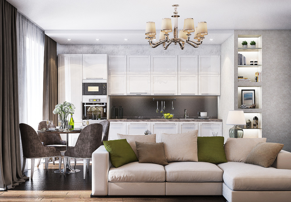 The apartment interior in the style Contemporary