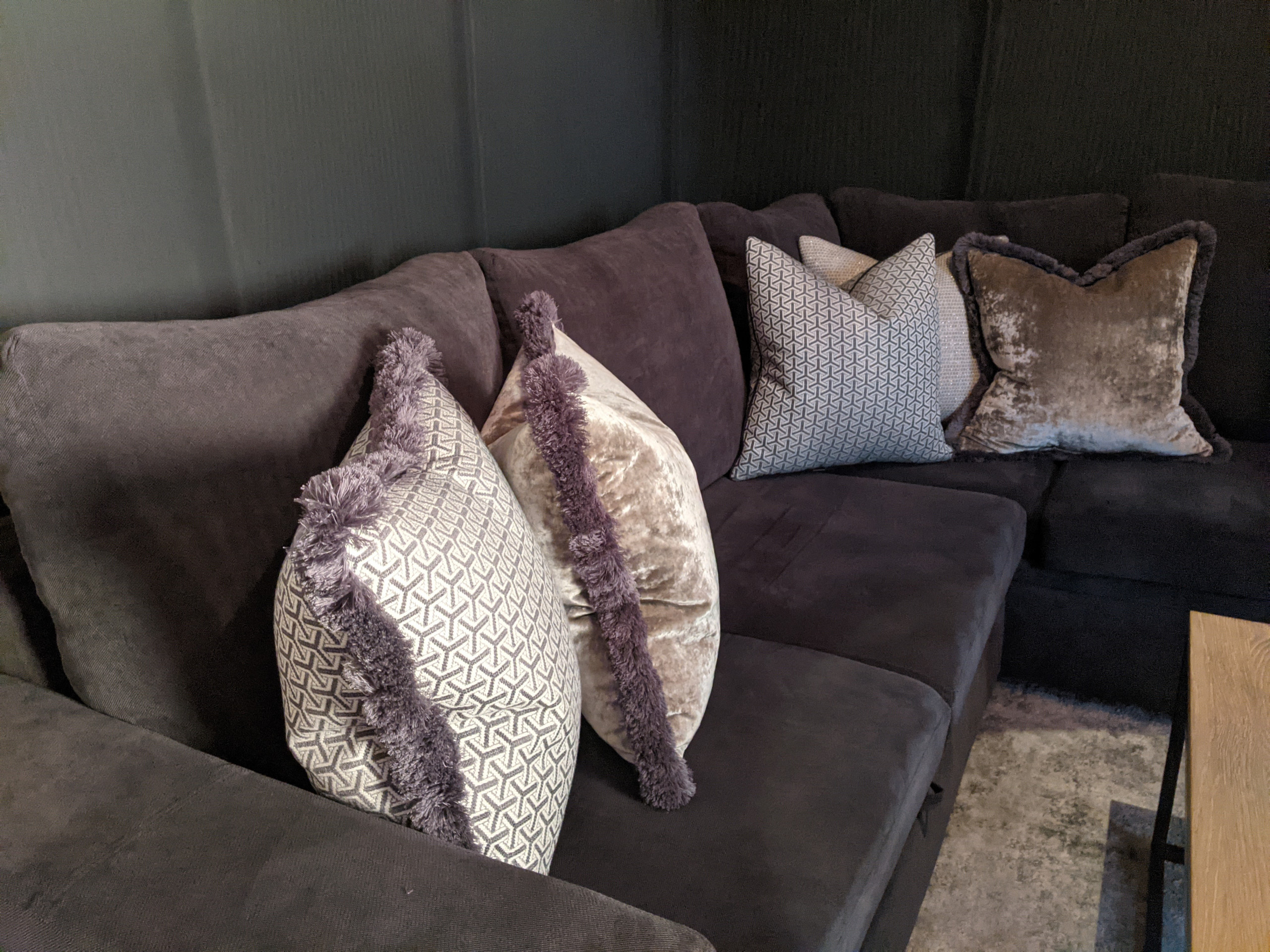 cinema room sofa & cushions