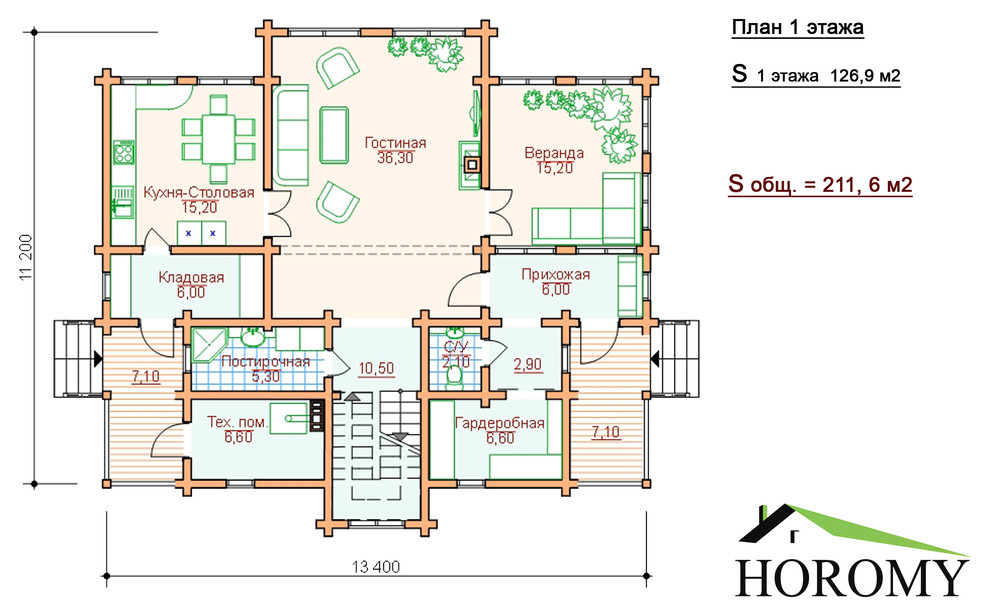 Проекты домов из клееного бруса