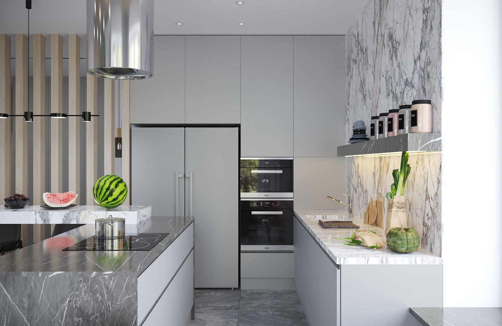 Коттедж кухня-гостиная