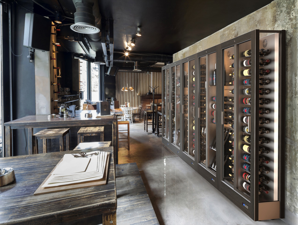 Combiné de 5 vitrines à vin Calice Design en pose libre - Modern ...