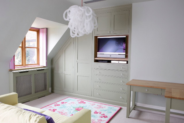 Design ideas for a small traditional guest bedroom in West Midlands with beige walls, carpet and beige floor.