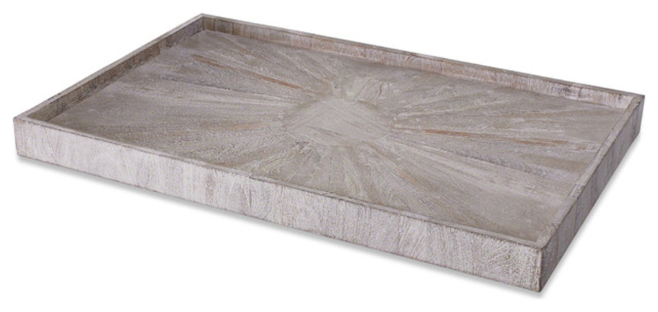 large square wooden tray for ottoman