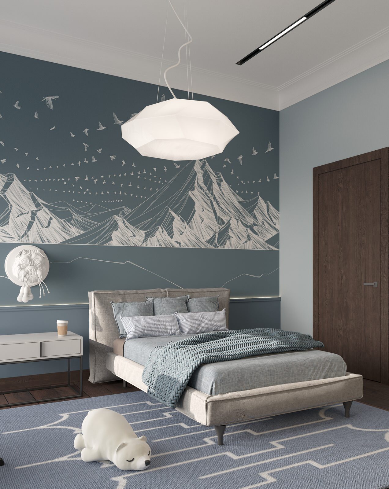 Интерьер двухэтажного загородного дома