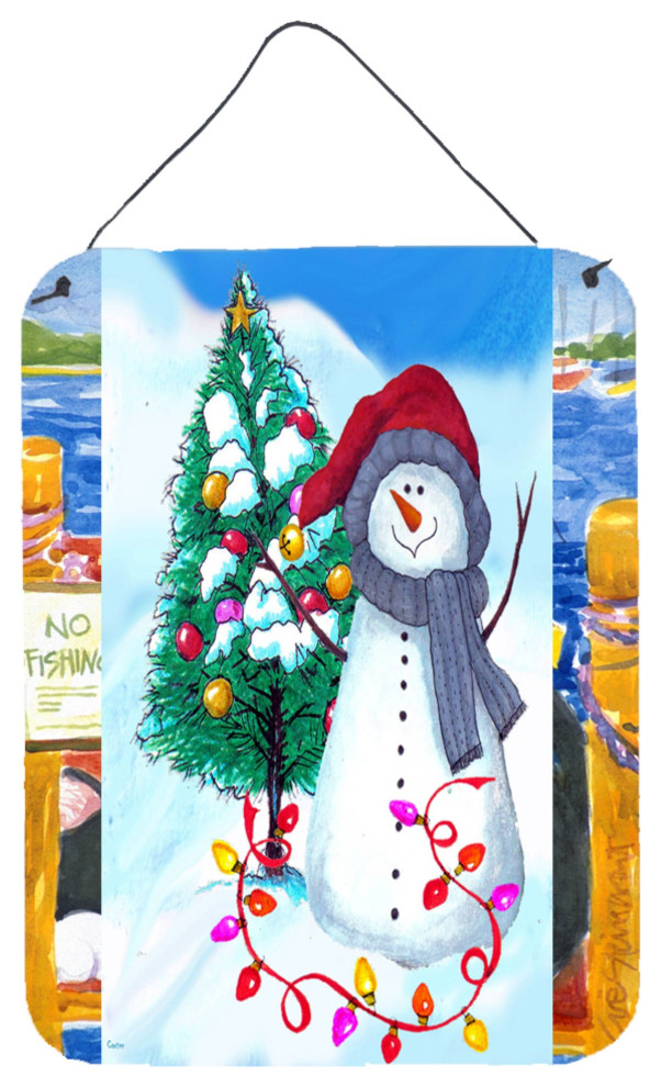 Pjc1024Ds1216 Trimming The Tree Snowman Wall Or Door Hanging Prints