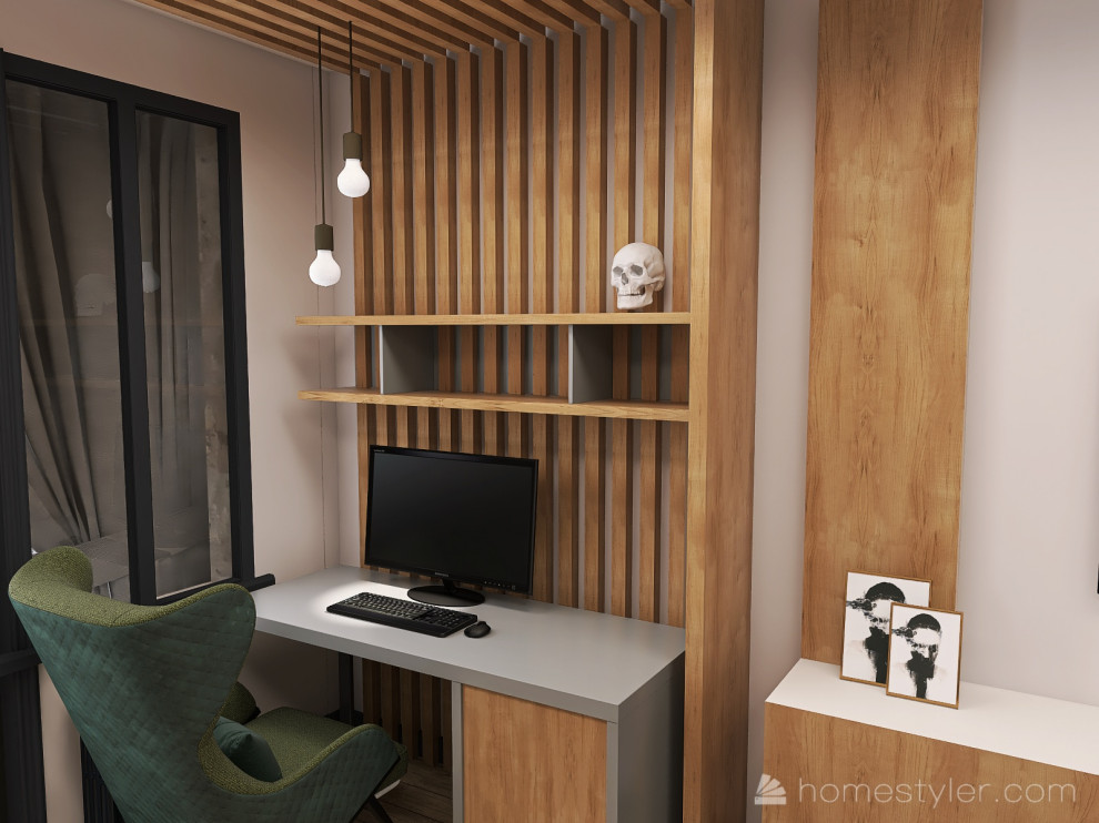 Брутальная трехкомнатная квартира в современном стиле с элементами лофта.