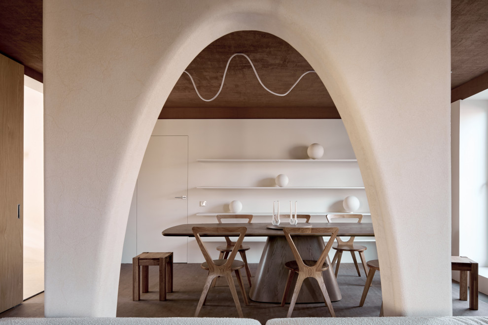 Обнимающая гостиная-столовая