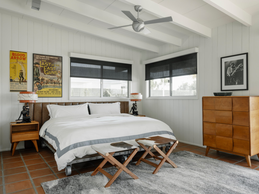 This is an example of a midcentury bedroom in Other.