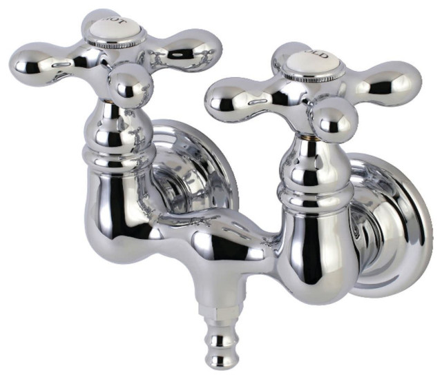 Kingston Brass AE38T Vintage Wall Mounted Clawfoot Tub Filler - Polished Chrome