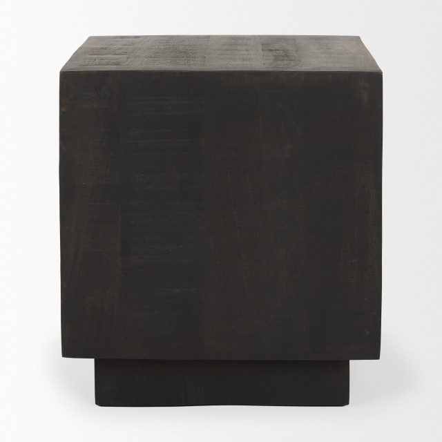 Hayden Dark Brown Wood End/Side Table - Rustic - Side Tables And End ...