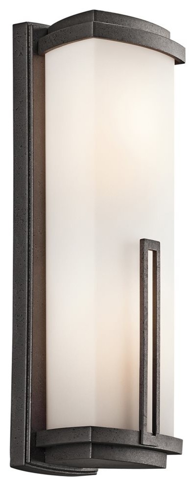 BUILDER Leeds Soft Contemporary/Casual Lifestyle Fluorescent Outdoor Wall Sconce