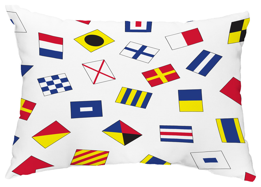 Multi All Over Toss Larger 14 X20 Nautical Decorative Outdoor