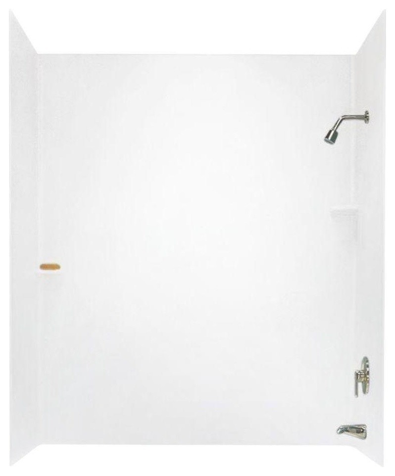 Swan 30x60x72 Solid Surface Bathtub Wall Kit, White