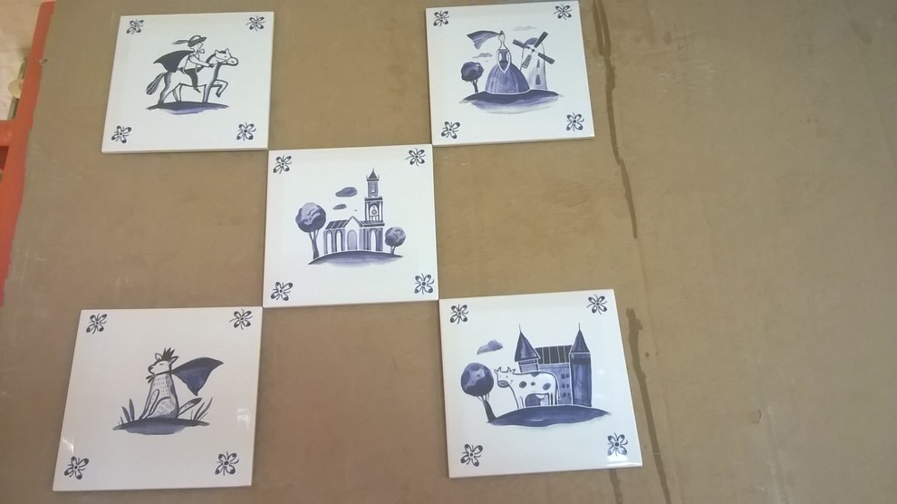 Фотоплитка-Гжель.Всатвки для кухонного фартука.