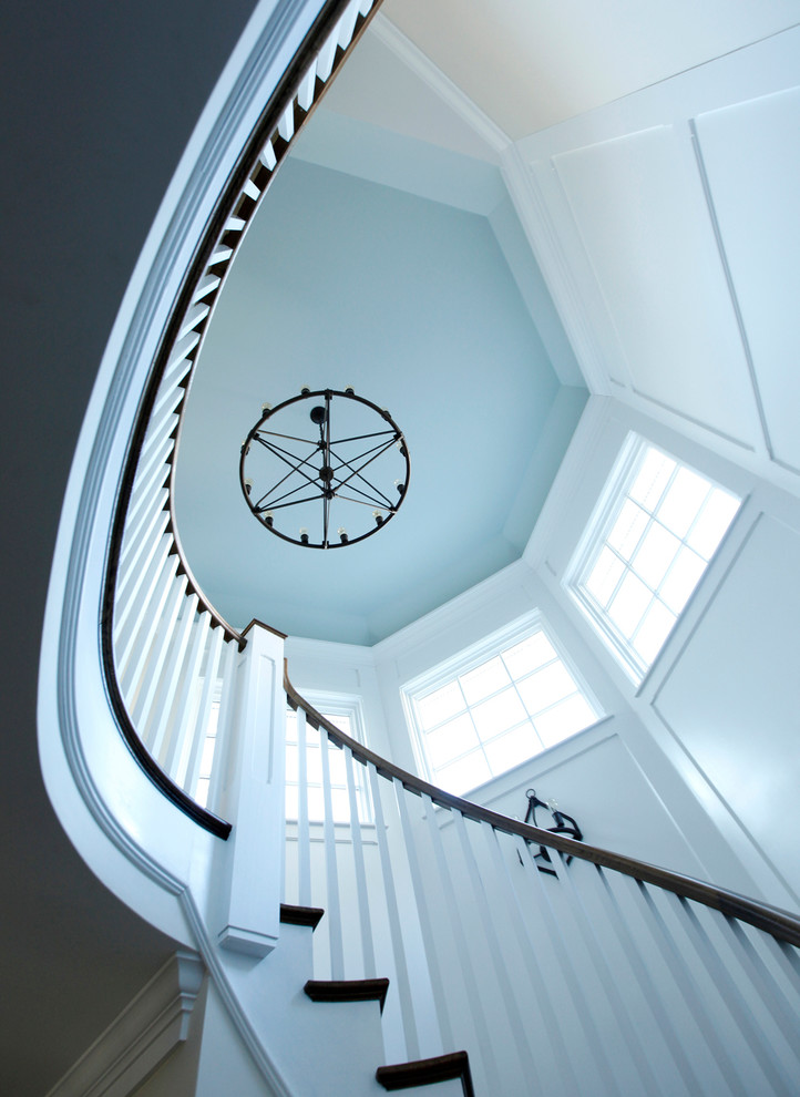 This is an example of a traditional staircase in New York.