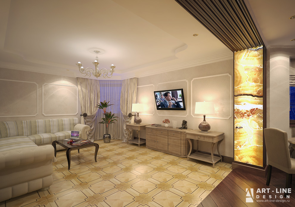 Трехкомнатная квартира в стиле "Легкая классика".