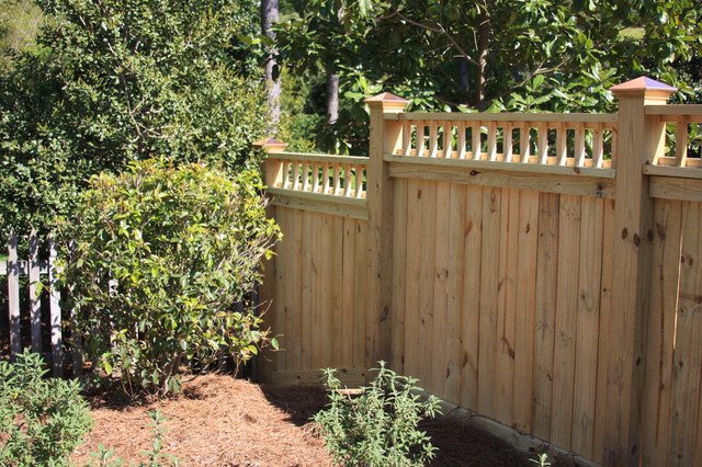 Fencing And Gates Raleigh  Wood Privacy Fence traditional-home-fencing-and-gates