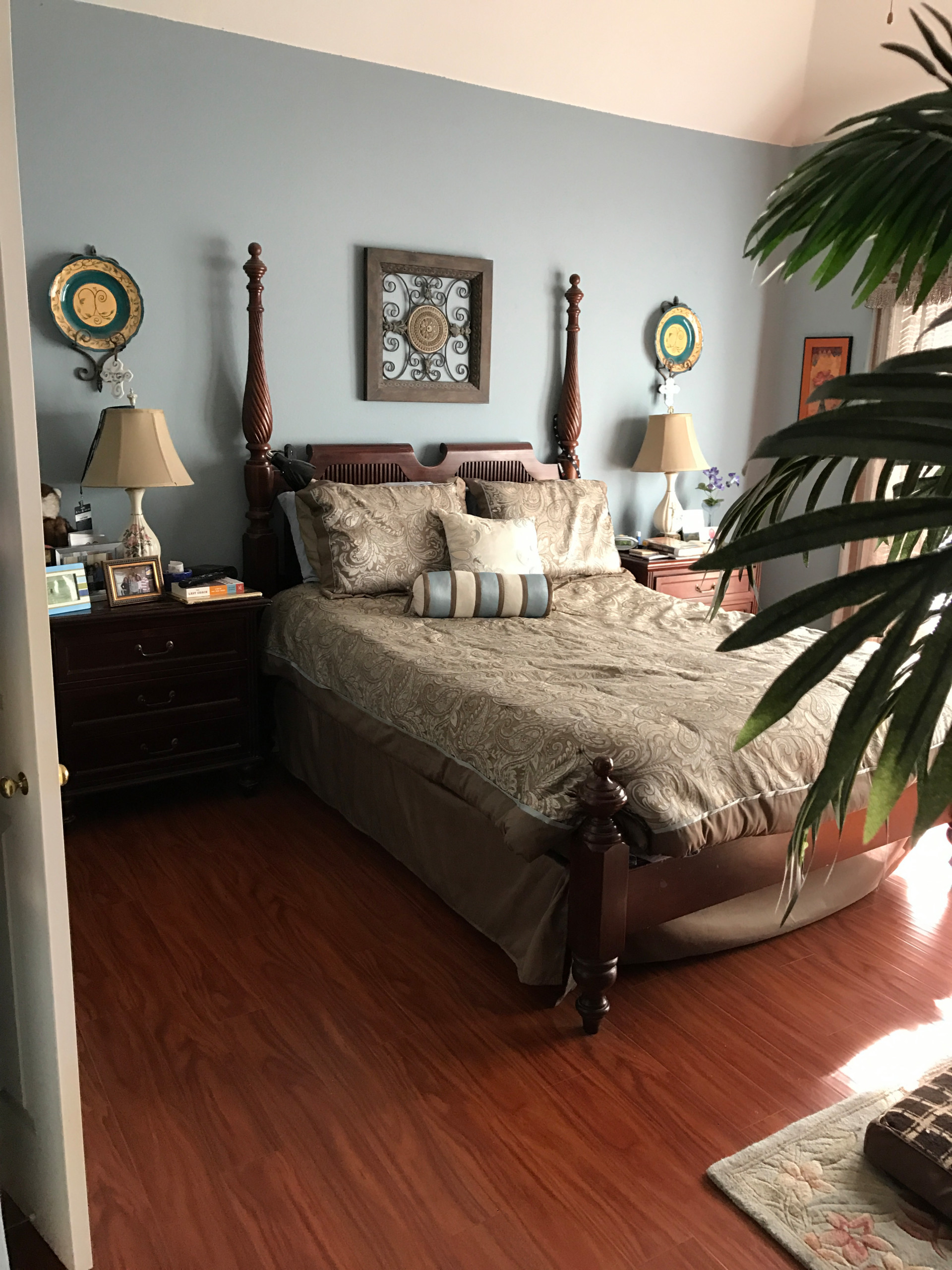 Soft Blue Master Bedroom Update (Before)