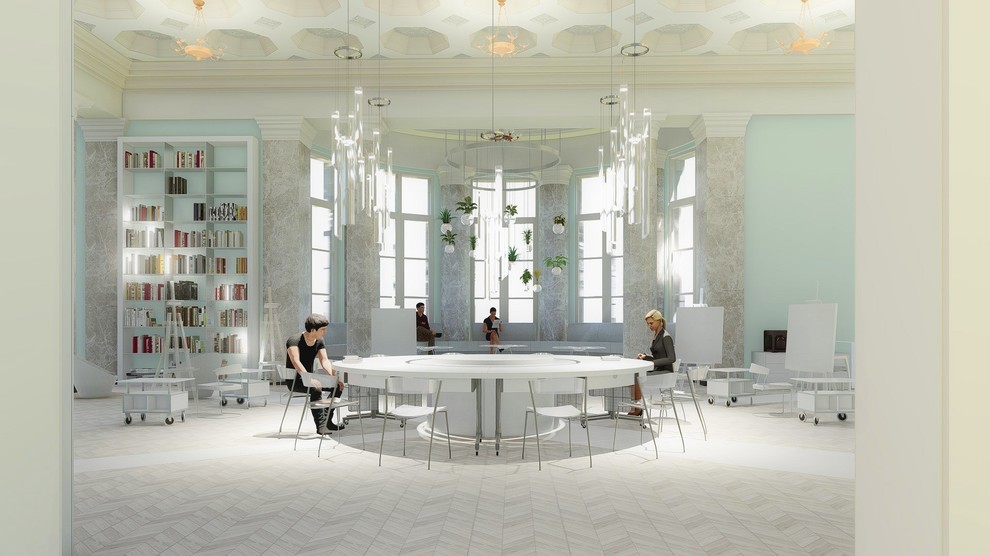 Концепция интерьеров павильона Кролиководство ВДНХ под Школу Новых искусств