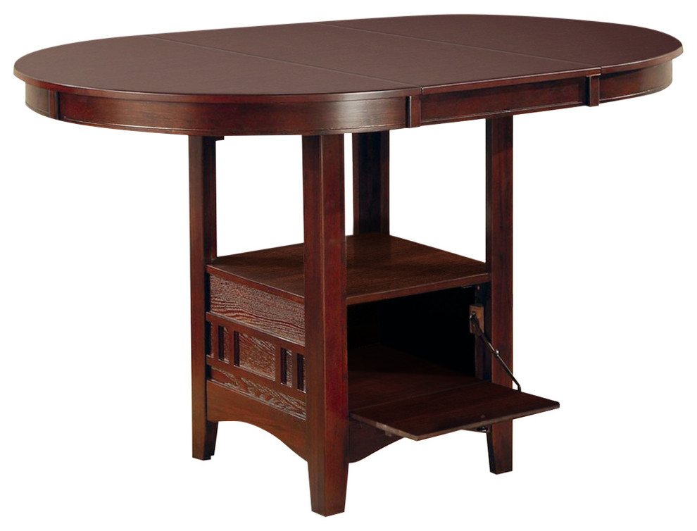 Coaster Lavon Counter Height Table, Dark Cherry Transitional Dining