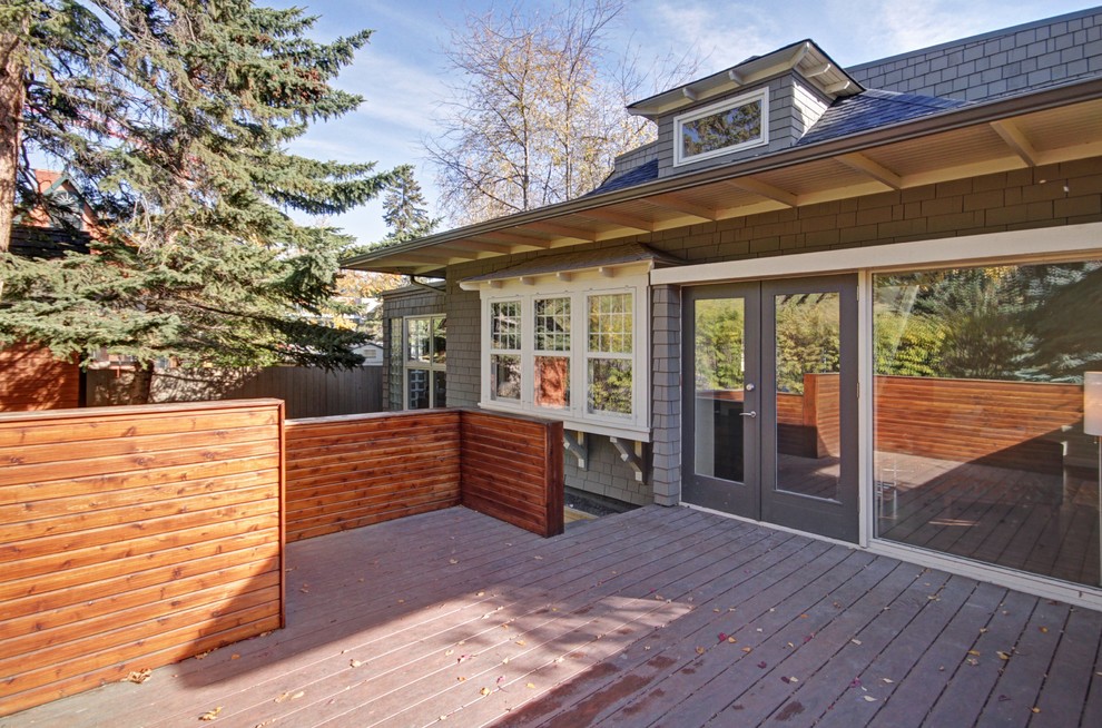 Example of a transitional deck design in Calgary