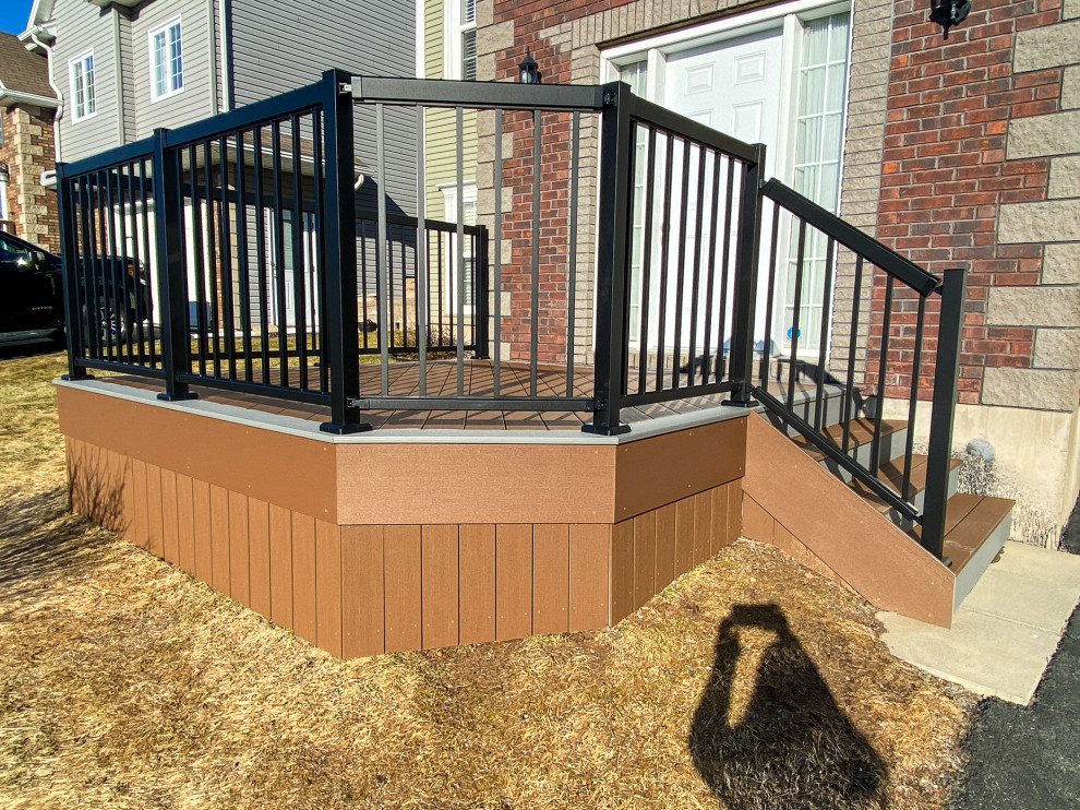 Small Entrance Deck with Black Railings Nova Scotia, Canada Deck