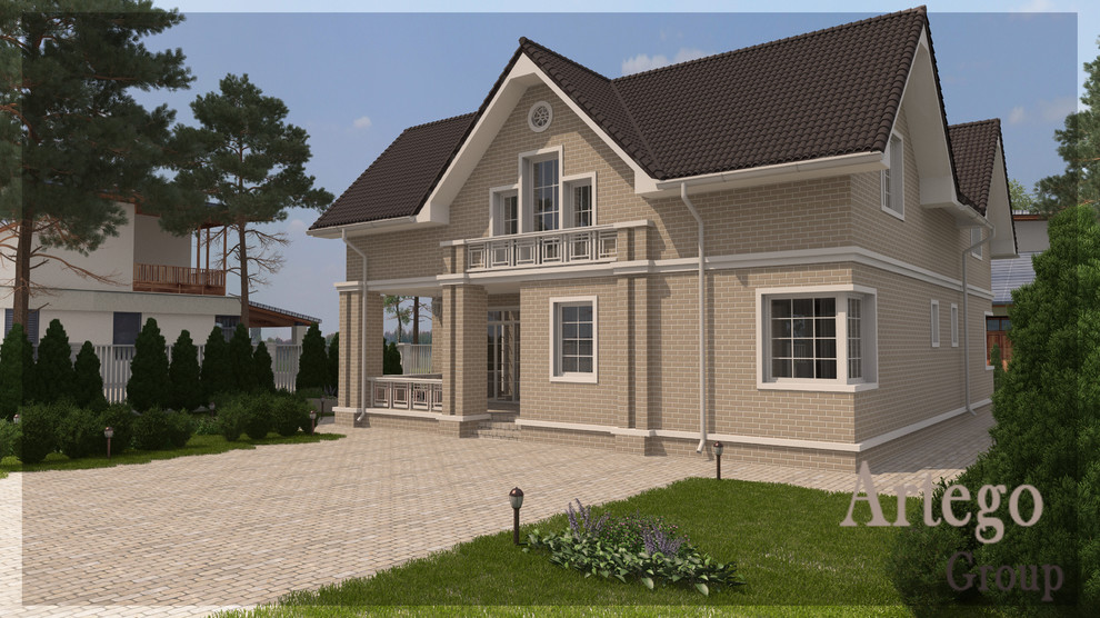 Проект дома в английском стиле в КП "Княжий берег"