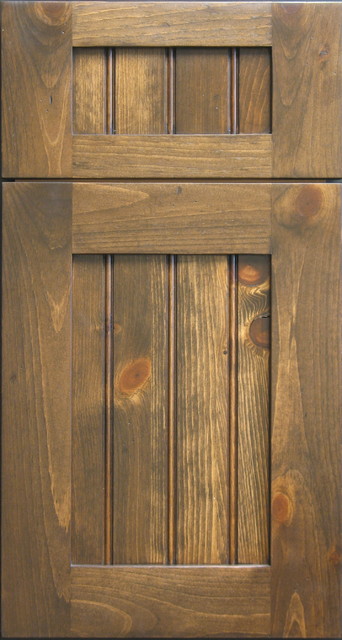 Knotty Pine Shaker Door With Beaded Panel Rustic Vancouver