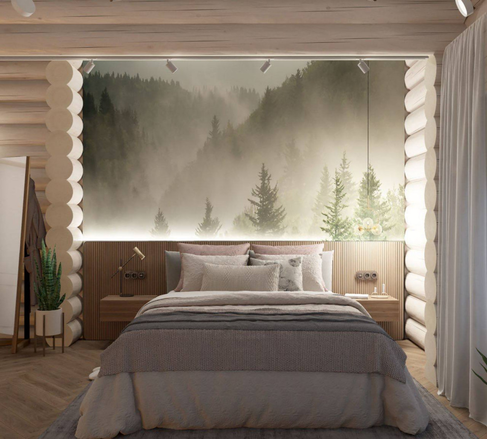 Дизайн проект бревенчатого дома "Феерия красок".