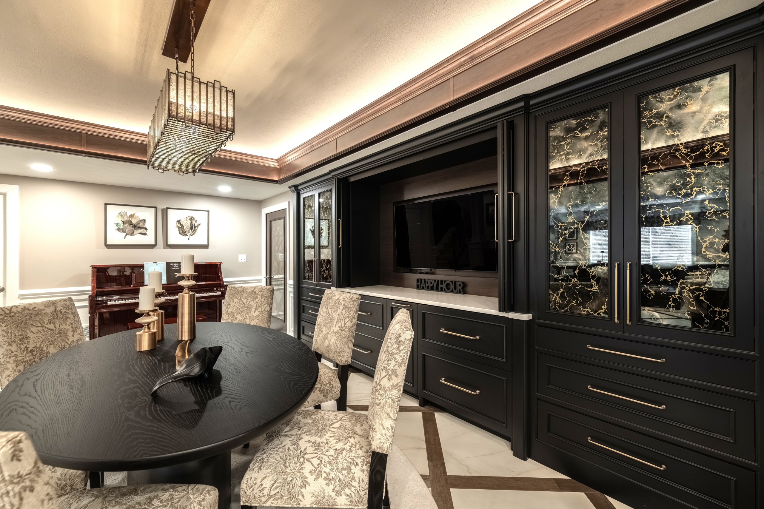 A Luxe and Timeless Lower-Level for Entertaining