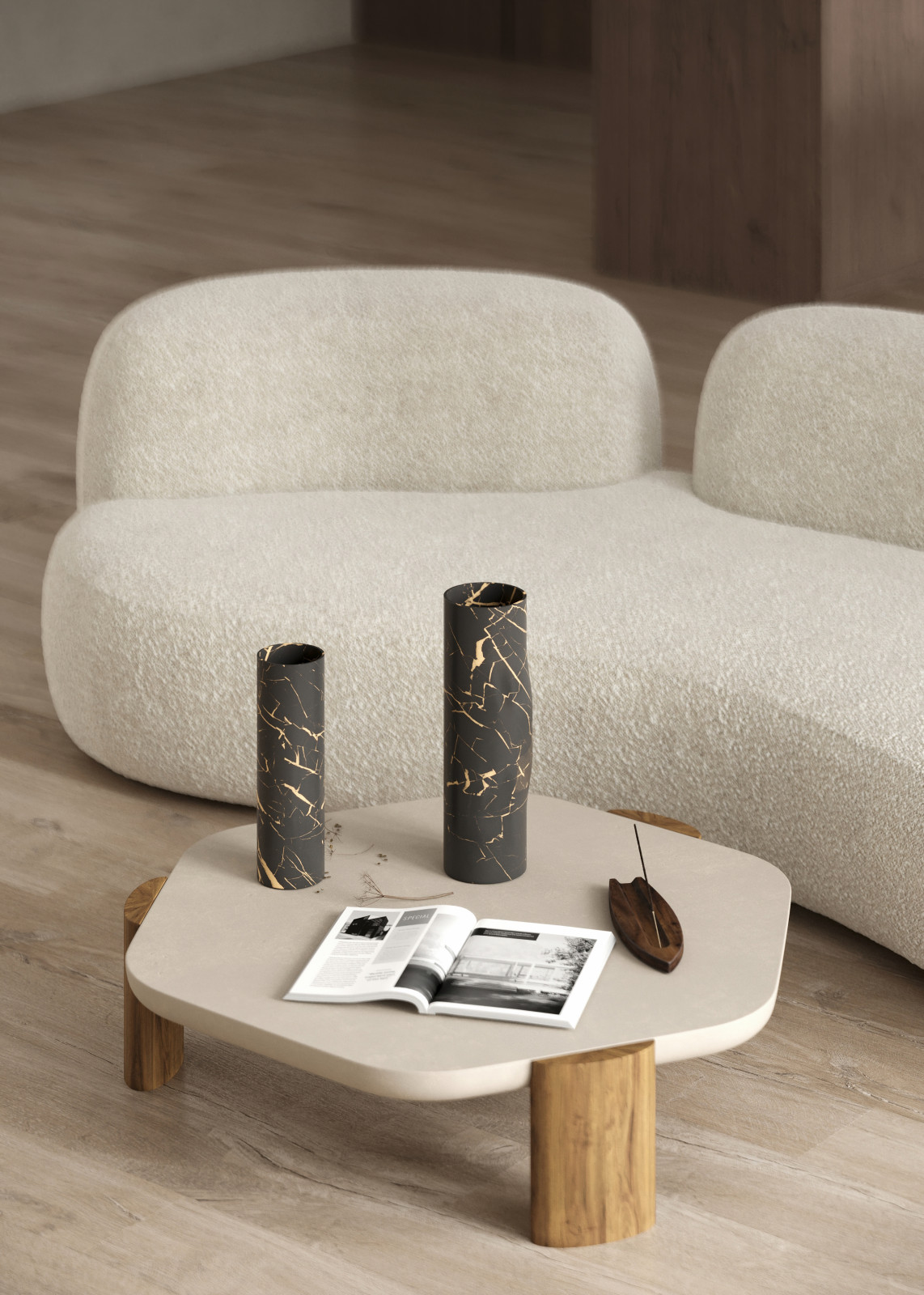 Визуализация кухни-гостиной