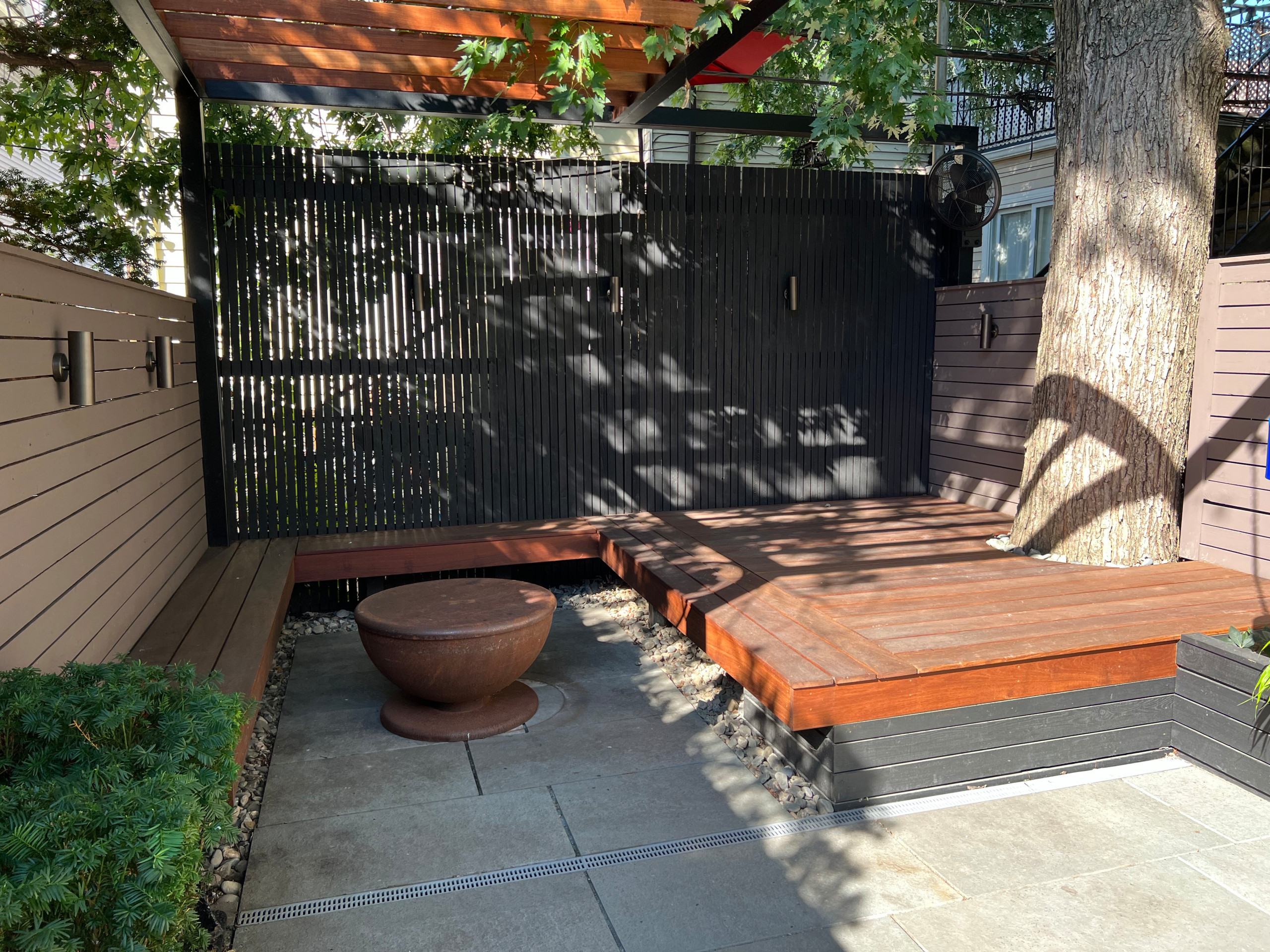 Shady Garden Deck and Pergola Renovation