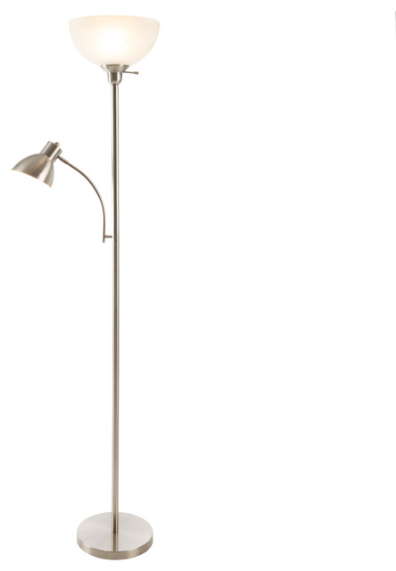 2 Headed Torchiere Floor Lamp With Frosted Gl Shade By Lavish 2 Headed Torchiere Floor Lamp With