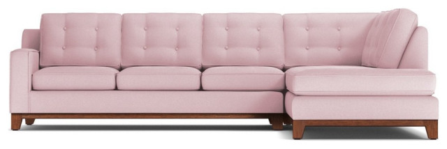 Apt2B Brentwood 2-Piece Sectional Sofa, Blush Velvet, Chaise on Right