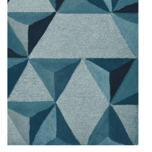 RugSmith Teal District MidCentury Geometric Area Rug, 5' x 8', 5' X 8' Contemporary Area