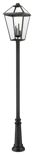 Talbot 4-Light Outdoor Post Mounted Fixture Light In Black, 19.500 ...