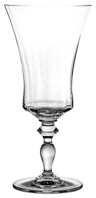 Flared Lead Crystal Red Wine Glasses, Set of 6