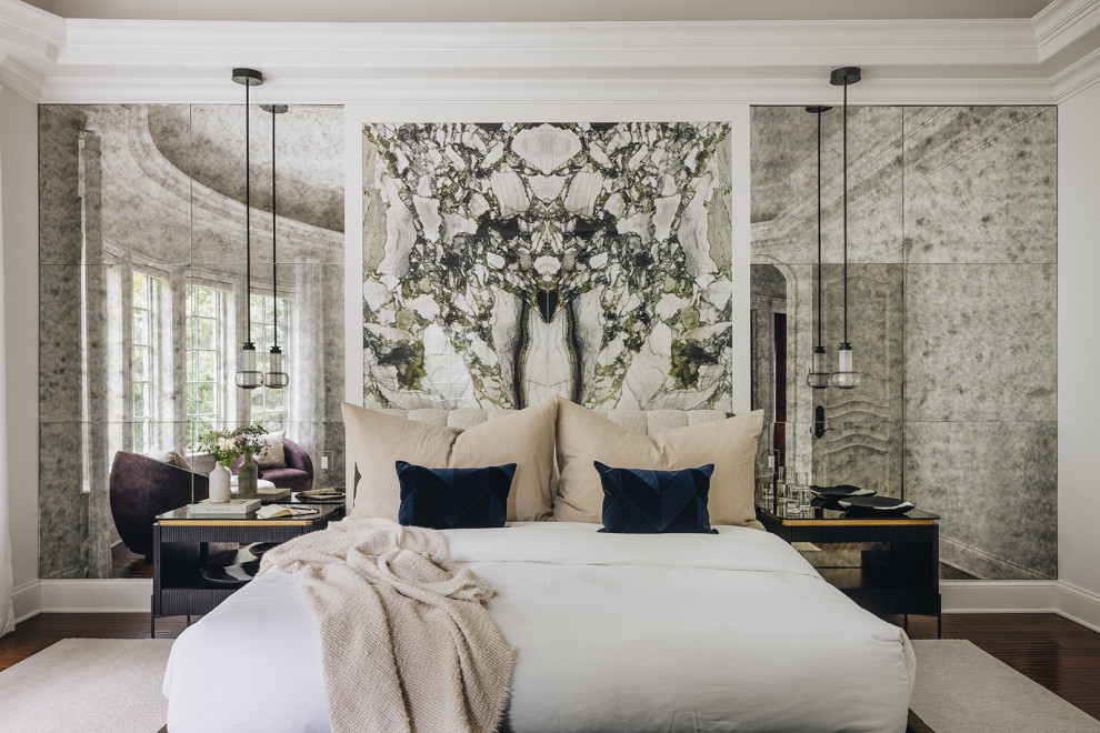 Transitional bedroom photo in Chicago