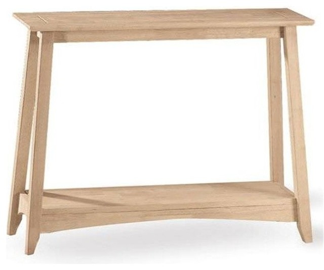 International Concepts Bombay Unfinished Sofa Table Farmhouse