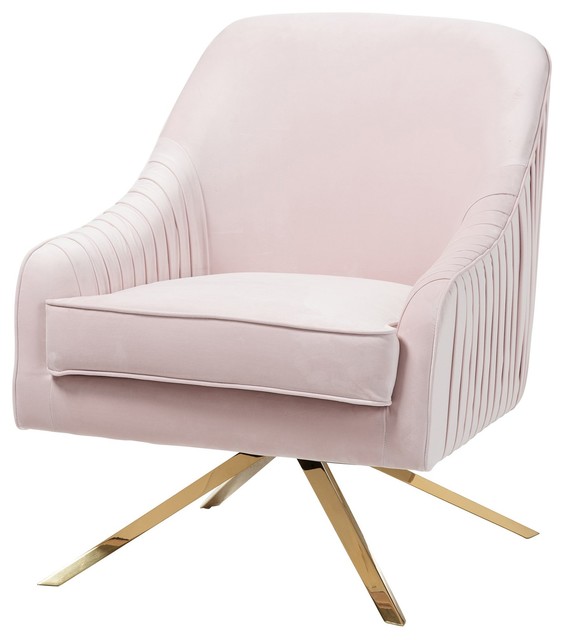 baby pink accent chair