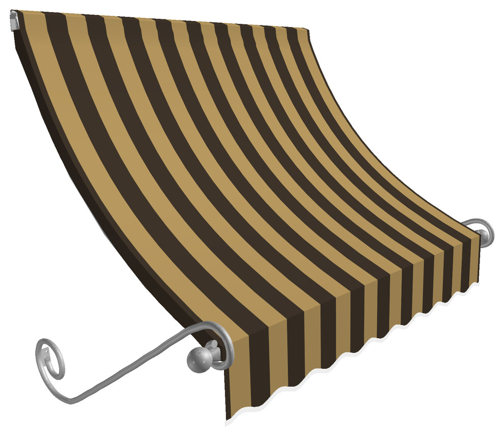 3' Charleston Window/Entry Awning, Black Traditional Awnings by