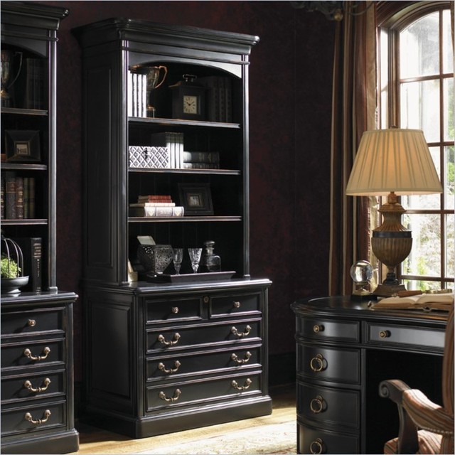 Sligh Breckenridge Keystone 2 Drawer File Cabinet and Hutch Set in in Weathered