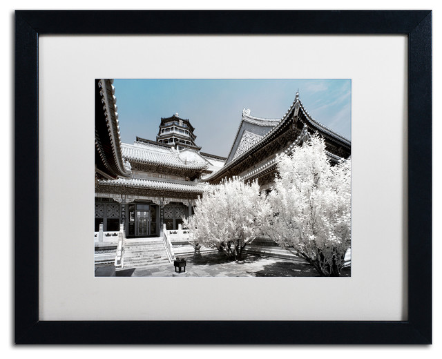 Philippe Hugonnard 'White Palace' Art, Black Frame, White Matte, 20"x16"