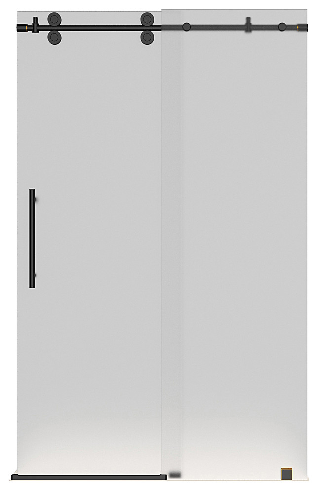 Langham 44-48"x75" Completely Frameless Sliding Shower Door, Frosted, ORB