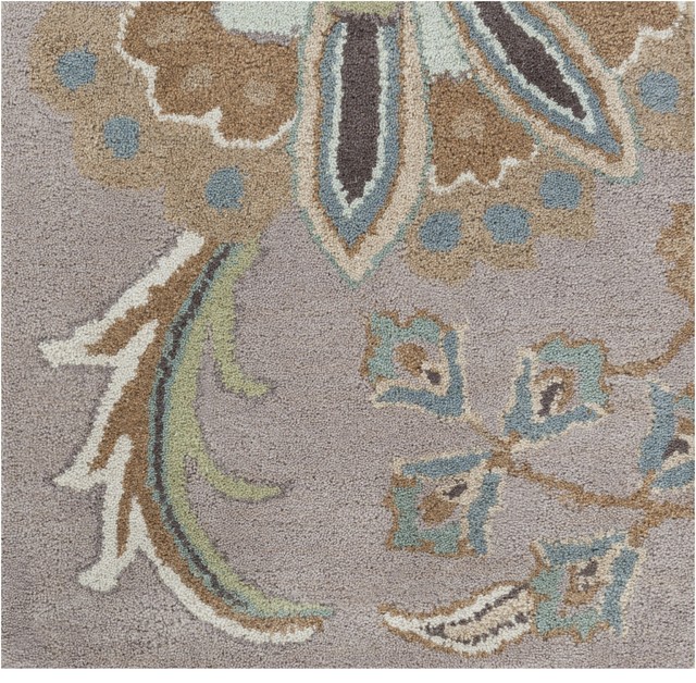 Surya Athena Ath5127 Blue Brown Floral And Paisley Area Rug Traditional Area Rugs By Just Decor Houzz